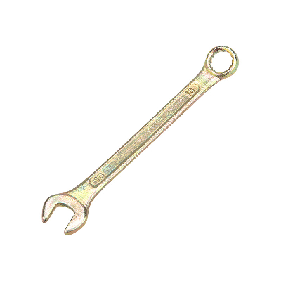 Ключ комбинированный 10 мм, желтый цинк, REXANT