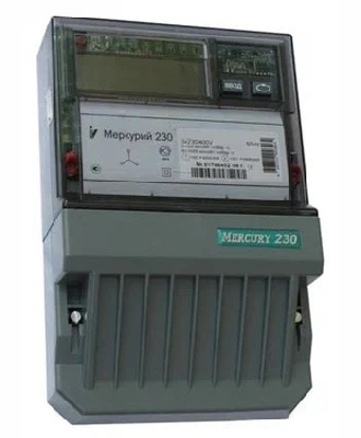 Счетчик электроэнергии Меркурий 230 AR-01 R трехфазный однотарифный, 5(60), кл.точ. 1.0/2.0, Щ, ЖКИ, RS485