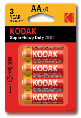 Батарейка Kodak R6-4BL SUPER HEAVY DUTY Zinc [KAAHZ-4] (80/400/26400)